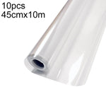 Lot de 10 films de protection murale transparents sans résidus, par adsorption électrostatique, 45 cm de large x 1 m, 45 cm de large x 2 m, 45 cm de large x 3 m, 45 cm de large x 5 m, 45 cm de large x 10 m
