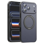 Étui de téléphone magnétique en cuir végétalien avec support rotatif à 360 degrés, Pour iPhone 17 Pro Max, Pour iPhone 17 Pro, Pour iPhone 17