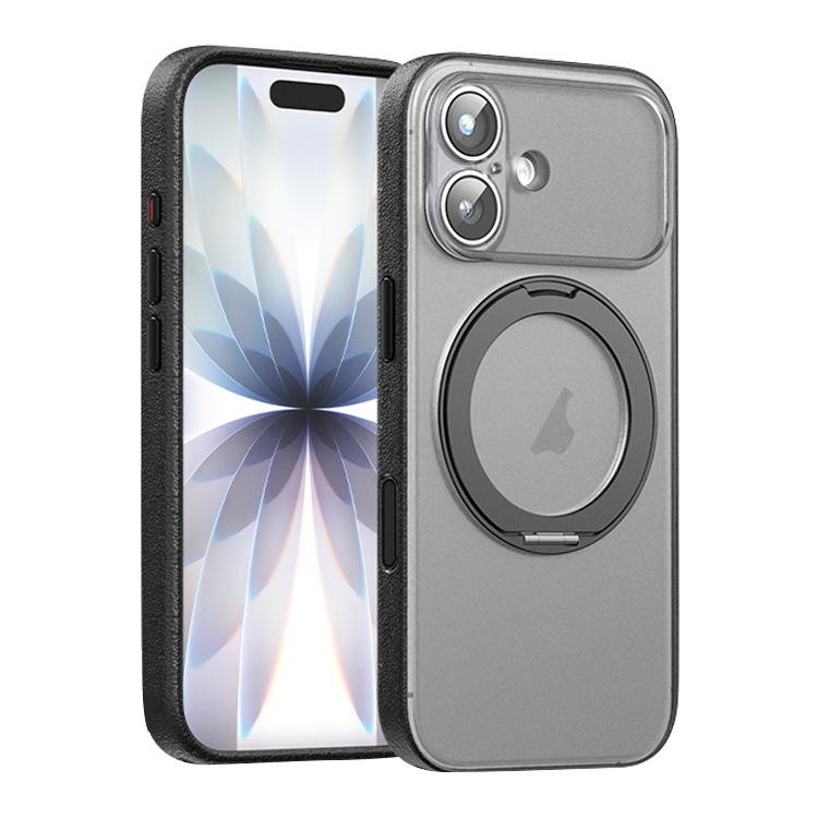 Étui de téléphone magnétique en cuir végétalien avec support rotatif à 360 degrés, Pour iPhone 17 Pro Max, Pour iPhone 17 Pro, Pour iPhone 17
