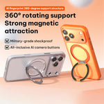 Étui de téléphone magnétique en cuir végétalien avec support rotatif à 360 degrés, Pour iPhone 17 Pro Max, Pour iPhone 17 Pro, Pour iPhone 17