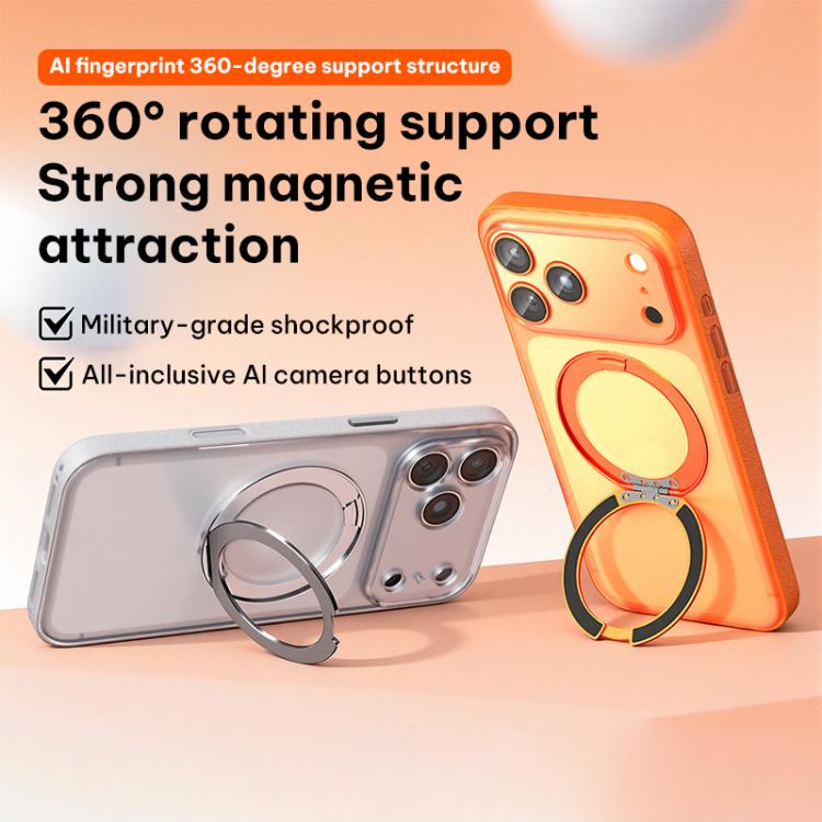 Étui de téléphone magnétique en cuir végétalien avec support rotatif à 360 degrés, Pour iPhone 17 Pro Max, Pour iPhone 17 Pro, Pour iPhone 17