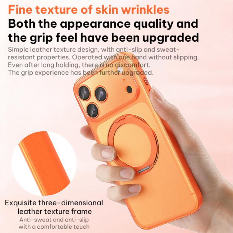 Étui de téléphone magnétique en cuir végétalien avec support rotatif à 360 degrés, Pour iPhone 17 Pro Max, Pour iPhone 17 Pro, Pour iPhone 17