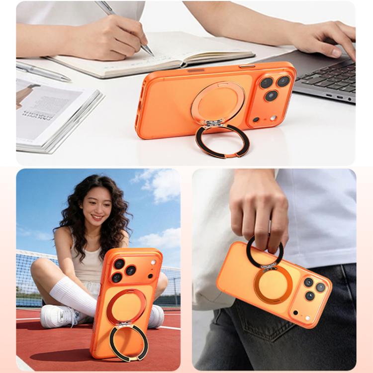 Étui de téléphone magnétique en cuir végétalien avec support rotatif à 360 degrés, Pour iPhone 17 Pro Max, Pour iPhone 17 Pro, Pour iPhone 17