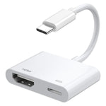 Adaptateur AV numérique USB-C/Type-C vers HDMI+USB-C/Type-C 4K/60 Hz, Type-C 4K/60 Hz
