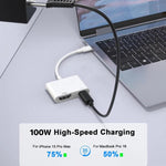 Adaptateur AV numérique USB-C/Type-C vers HDMI+USB-C/Type-C 4K/60 Hz, Type-C 4K/60 Hz