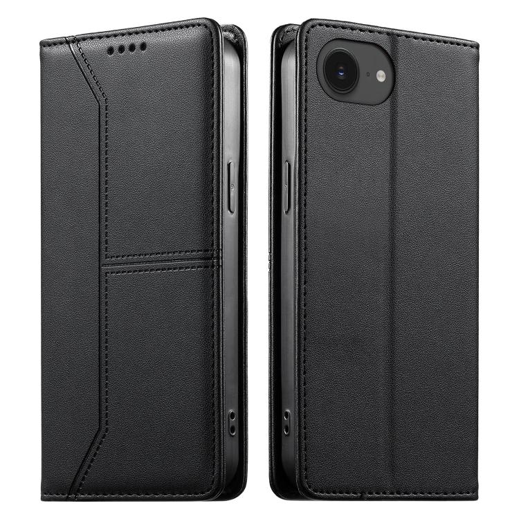 Étui de téléphone en cuir végétalien magnétique avec ligne cousue, pour iPhone 17e / 16e, pour iPhone 17 Pro Max, pour iPhone 17 Pro, pour iPhone 17, pour iPhone Air, pour iPhone 16 Pro Max, pour iPhone 16 Pro, pour iPhone 16 Plus, pour iPhone 16