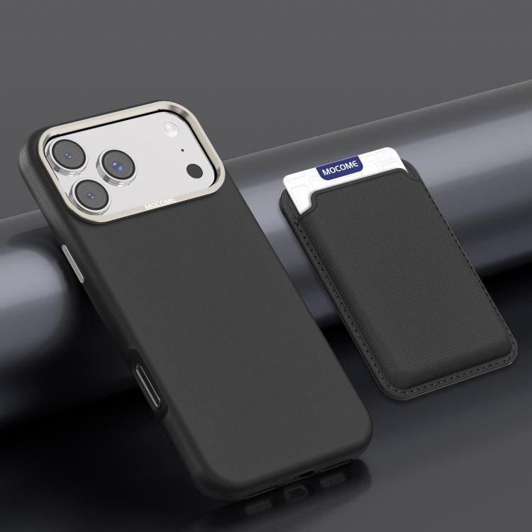 Étui de Téléphone Pochette pour Cartes Magnétiques Mocome Plain, Pour iPhone 17 Pro Max, Pour iPhone 17 Pro