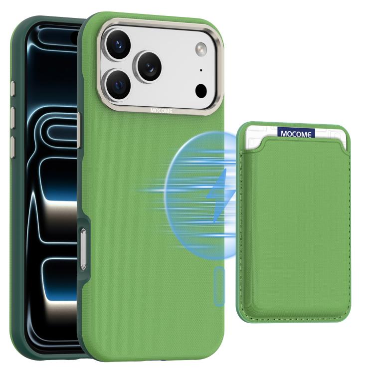 Étui de Téléphone Pochette pour Cartes Magnétiques Mocome Plain, Pour iPhone 17 Pro Max, Pour iPhone 17 Pro