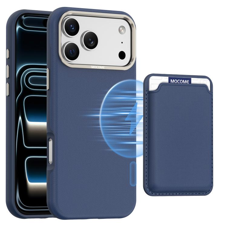 Étui de Téléphone Pochette pour Cartes Magnétiques Mocome Plain, Pour iPhone 17 Pro Max, Pour iPhone 17 Pro