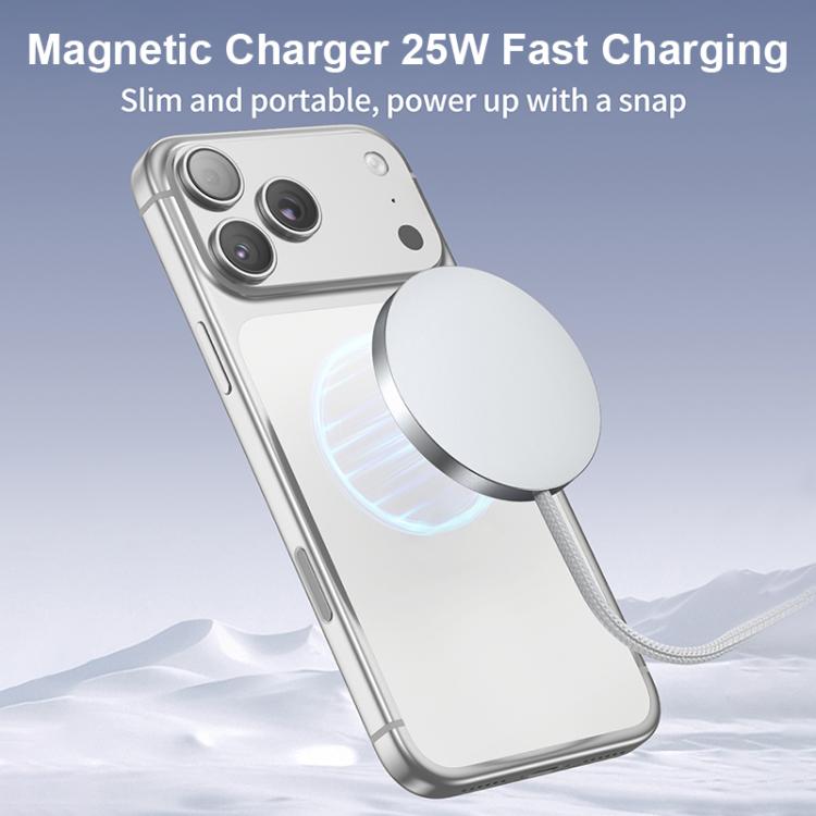 Chargeur sans fil magnétique portable QI2 25W interface USB-C / Type-C