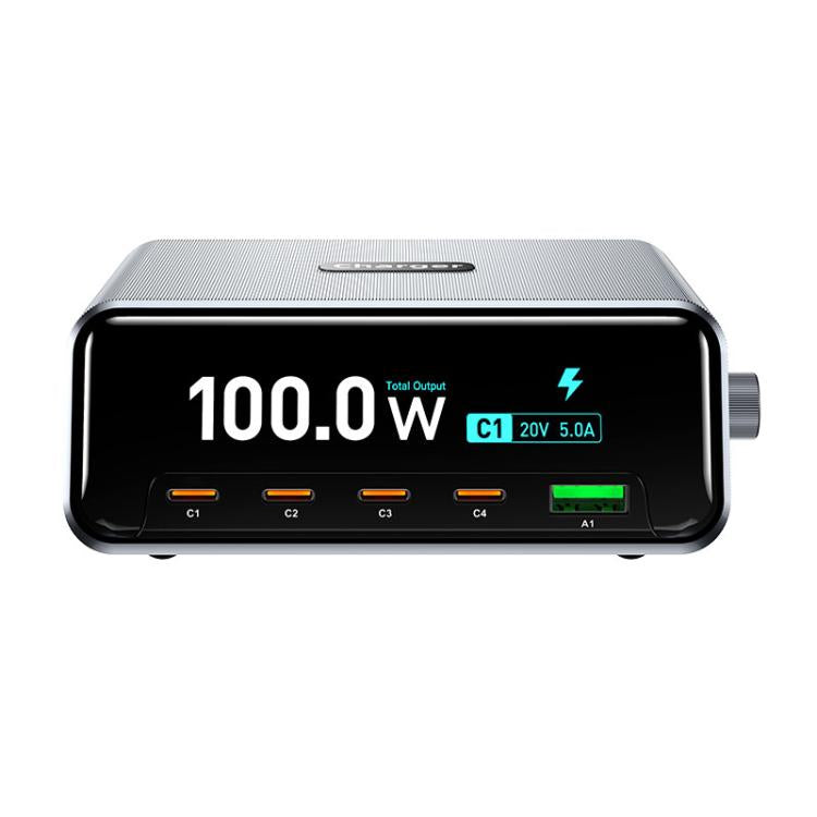 Station de charge de bureau haute puissance GaN à écran intelligent WXL-60D de 2,3 pouces, WXL-60D