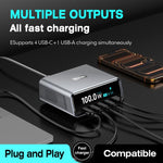Station de charge de bureau haute puissance GaN à écran intelligent WXL-60D de 2,3 pouces, WXL-60D