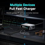 Station de charge de bureau haute puissance GaN à écran intelligent WXL-60D de 2,3 pouces, WXL-60D