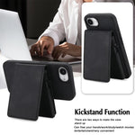 Retro Faux Leather Detachable Spring Loaded Card Bag Magnetic RFID Phone Case, For iPhone 17e / 16e, For iPhone 17 Pro Max, For iPhone 17 Pro, For iPhone 15 Plus, For iPhone 15, For iPhone 14 Plus, For iPhone 14 / 13, For iPhone 12 / 12 Pro