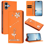 Étui de téléphone en cuir végétalien clouté de diamants motif ballerine avec protection RFID, Pour iPhone 16 Pro, Pour iPhone 16 Plus, Pour iPhone 16, Pour iPhone 15 Pro Max, Pour iPhone 15 Pro, Pour iPhone 15 Plus