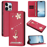 Étui de téléphone en cuir végétalien Ballet Girl avec diamants et protection RFID, pour iPhone 17e / 16e, pour iPhone 17 Pro Max, pour iPhone 17 Pro, pour iPhone 17, pour iPhone Air, pour iPhone 16 Pro Max