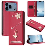 Étui de téléphone en cuir végétalien Ballet Girl avec diamants et protection RFID, pour iPhone 17e / 16e, pour iPhone 17 Pro Max, pour iPhone 17 Pro, pour iPhone 17, pour iPhone Air, pour iPhone 16 Pro Max