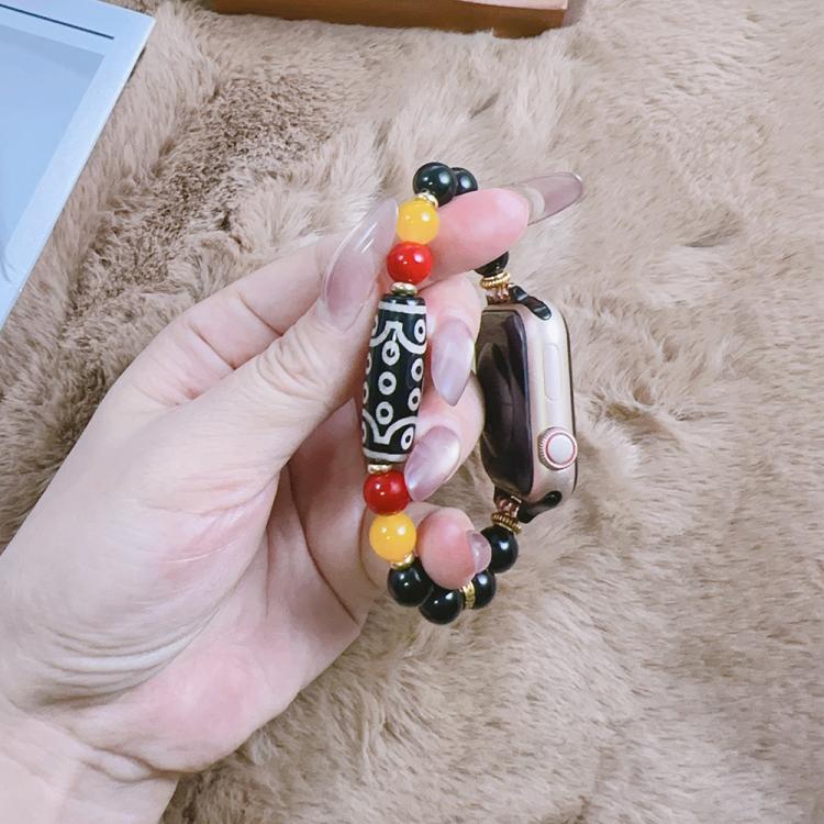 Bracelet de montre tibétain en perles, Pour Apple Watch 46mm / 49mm / 45mm / 44mm, Pour Apple Watch 42mm / 41mm / 40mm / 38mm
