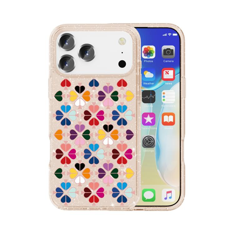 Coque de téléphone à motif cœur rouge en cristal scintillant, pour iPhone 17 Pro Max, pour iPhone 17 Pro