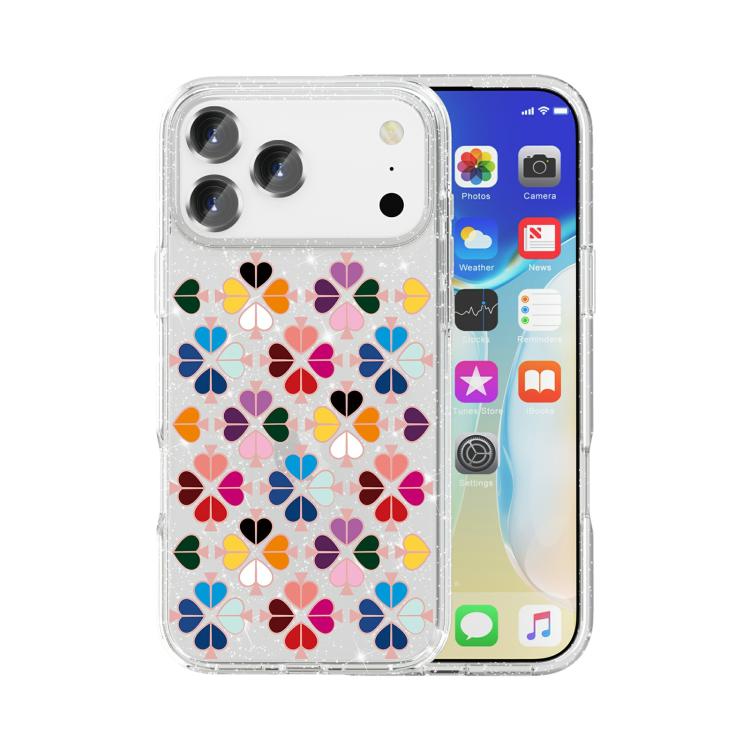 Coque de téléphone à motif cœur rouge en cristal scintillant, pour iPhone 17 Pro Max, pour iPhone 17 Pro