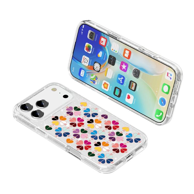Coque de téléphone à motif cœur rouge en cristal scintillant, pour iPhone 17 Pro Max, pour iPhone 17 Pro