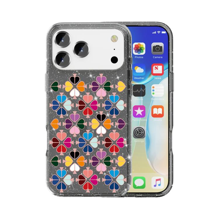 Coque de téléphone à motif cœur rouge en cristal scintillant, pour iPhone 17 Pro Max, pour iPhone 17 Pro