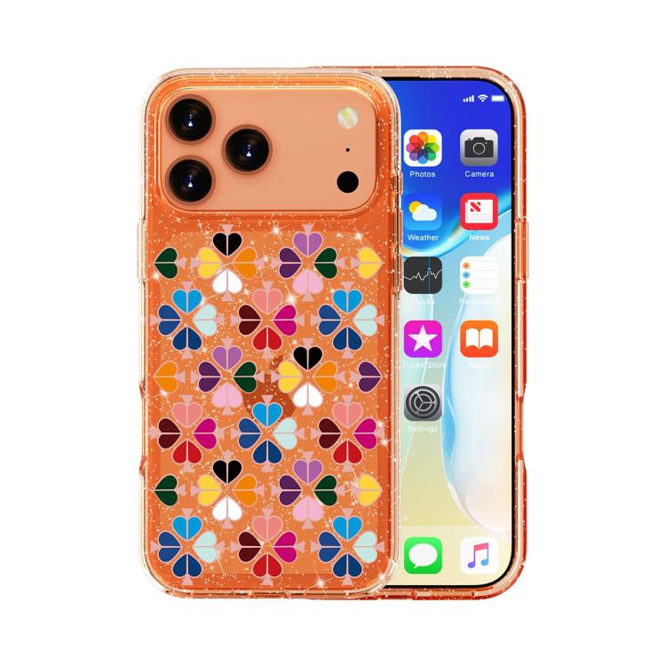 Coque de téléphone à motif cœur rouge en cristal scintillant, pour iPhone 17 Pro Max, pour iPhone 17 Pro
