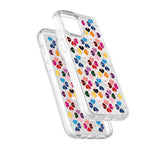 Coque de téléphone transparente en cristal avec motif cœur rouge, pour iPhone 13