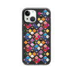 Coque de téléphone transparente en cristal avec motif cœur rouge, pour iPhone 13
