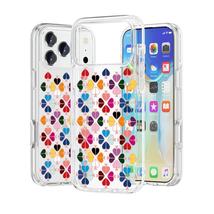 Coque de téléphone transparente en cristal avec motif de cœur rouge, pour iPhone 17 Pro Max, pour iPhone 17 Pro