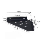 Étagère d'angle murale en acrylique, support de rangement triangulaire, lot de 2 (paquet unique)