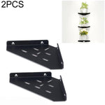 Étagère d'angle murale en acrylique, support de rangement triangulaire, lot de 2 (paquet unique)