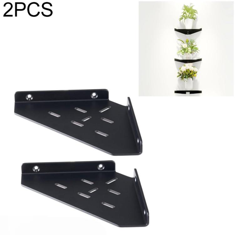 Étagère d'angle murale en acrylique, support de rangement triangulaire, lot de 2 (paquet unique)