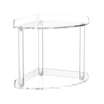 Étagère de Rangement d'Angle Double Couche en Acrylique Transparent, Organisateur de Bureau