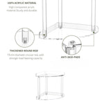 Étagère de Rangement d'Angle Double Couche en Acrylique Transparent, Organisateur de Bureau
