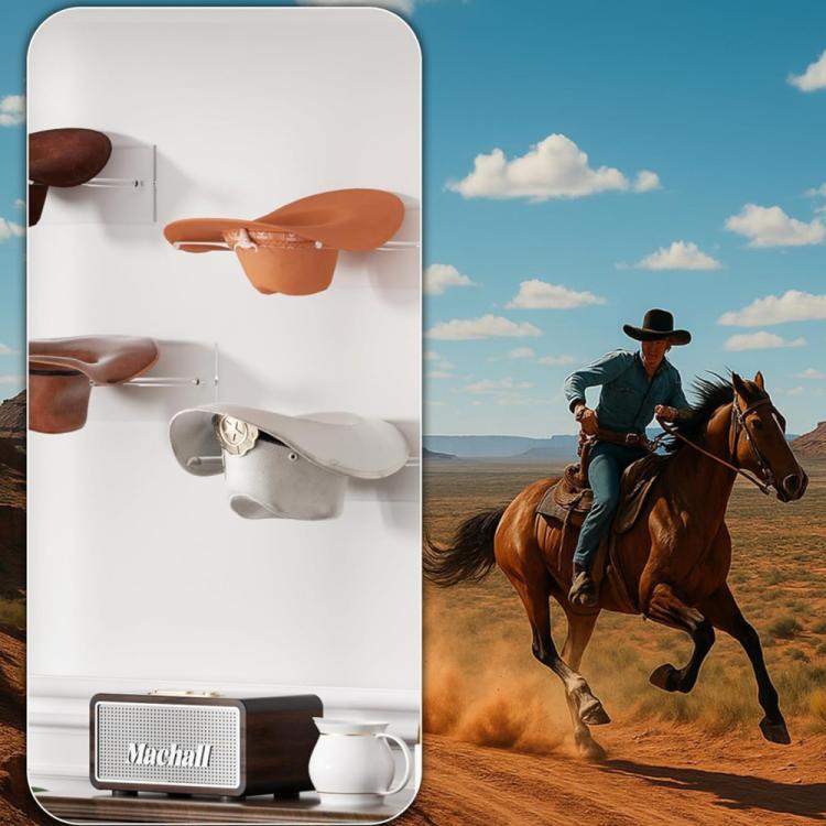 Support mural en acrylique transparent pour chapeau de cow-boy, présentoir pour chapeau de soleil, paquet simple, 2 pièces/paquet