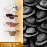 Support mural en acrylique transparent pour chapeau de cow-boy, présentoir pour chapeau de soleil, paquet simple, 2 pièces/paquet
