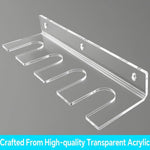 2pcs/Set Wall-Mounted Clear Acrylic Baseball Bat and Baseball Storage Rack Display Stand