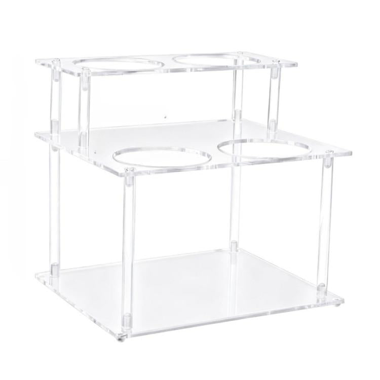 Présentoir de rangement pour sirops de café en acrylique transparent à double couche, pour comptoir de bar ou de cave à vin