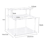 Présentoir de rangement pour sirops de café en acrylique transparent à double couche, pour comptoir de bar ou de cave à vin