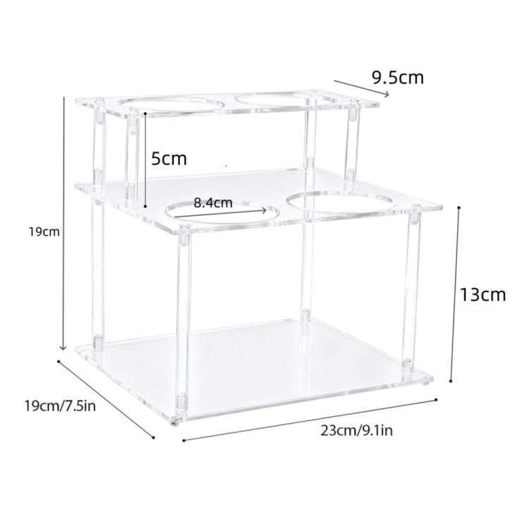 Présentoir de rangement pour sirops de café en acrylique transparent à double couche, pour comptoir de bar ou de cave à vin