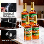 Présentoir de rangement pour sirops de café en acrylique transparent à double couche, pour comptoir de bar ou de cave à vin