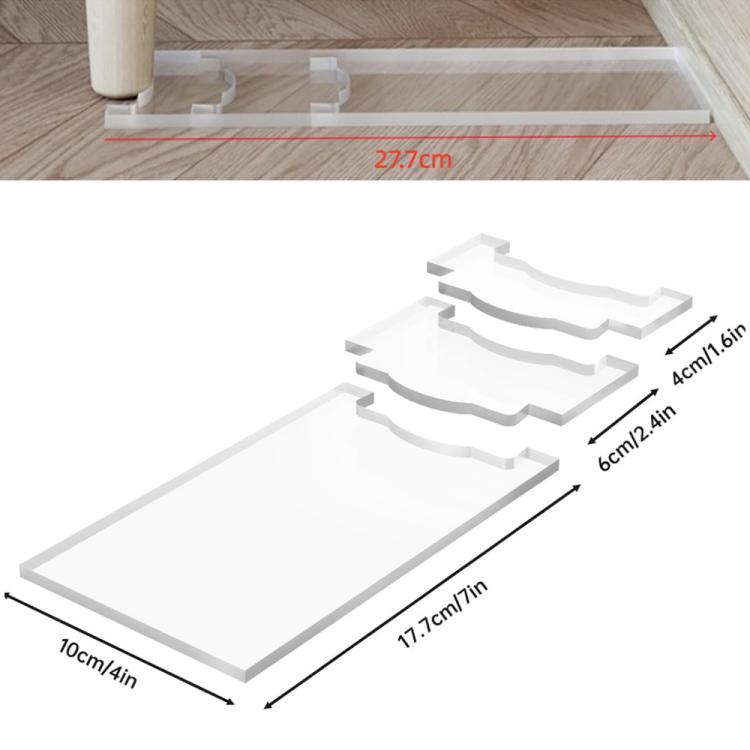 Entretoises murales de protection antidérapantes en acrylique transparent pour meubles, lot simple/paquet, lot double/paquet