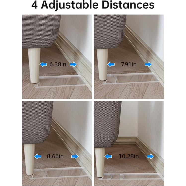 Entretoises murales de protection antidérapantes en acrylique transparent pour meubles, lot simple/paquet, lot double/paquet