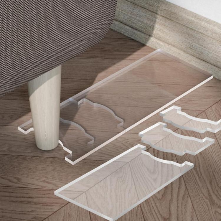 Entretoises murales de protection antidérapantes en acrylique transparent pour meubles, lot simple/paquet, lot double/paquet