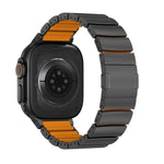 Bracelet de montre en alliage de titane et silicone avec fermoir magnétique à une perle, pour Apple Watch 46mm / 49mm / 45mm / 44mm, pour Apple Watch 42mm / 41mm / 40mm / 38mm