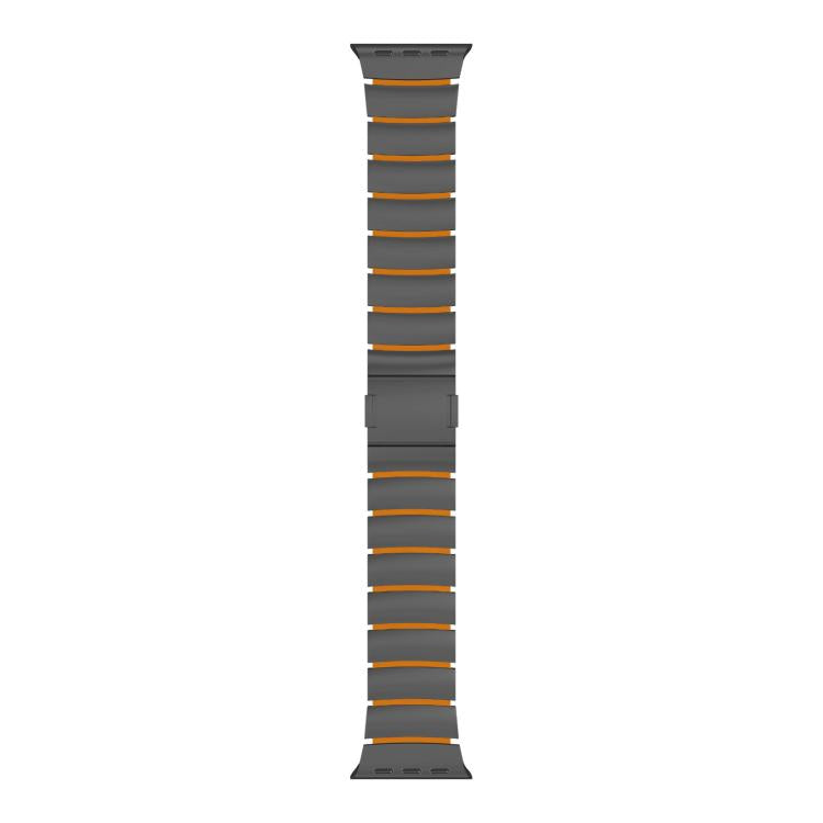 Bracelet de montre en alliage de titane et silicone avec fermoir magnétique à une perle, pour Apple Watch 46mm / 49mm / 45mm / 44mm, pour Apple Watch 42mm / 41mm / 40mm / 38mm