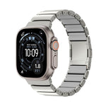 Bracelet de montre en alliage de titane et silicone avec fermoir magnétique à une perle, pour Apple Watch 46mm / 49mm / 45mm / 44mm, pour Apple Watch 42mm / 41mm / 40mm / 38mm
