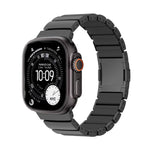 Bracelet de montre en alliage de titane et silicone avec fermoir magnétique à une perle, pour Apple Watch 46mm / 49mm / 45mm / 44mm, pour Apple Watch 42mm / 41mm / 40mm / 38mm