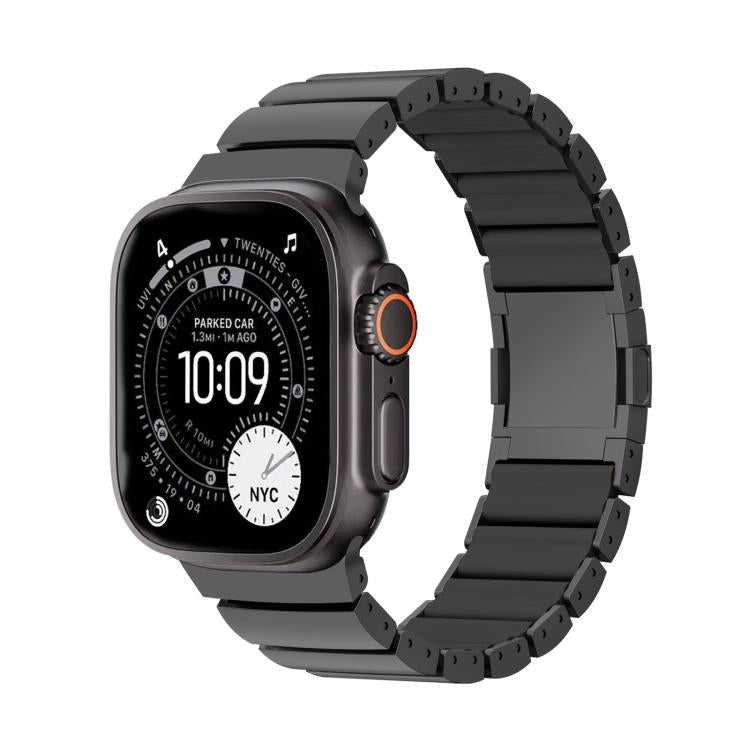 Bracelet de montre en alliage de titane et silicone avec fermoir magnétique à une perle, pour Apple Watch 46mm / 49mm / 45mm / 44mm, pour Apple Watch 42mm / 41mm / 40mm / 38mm